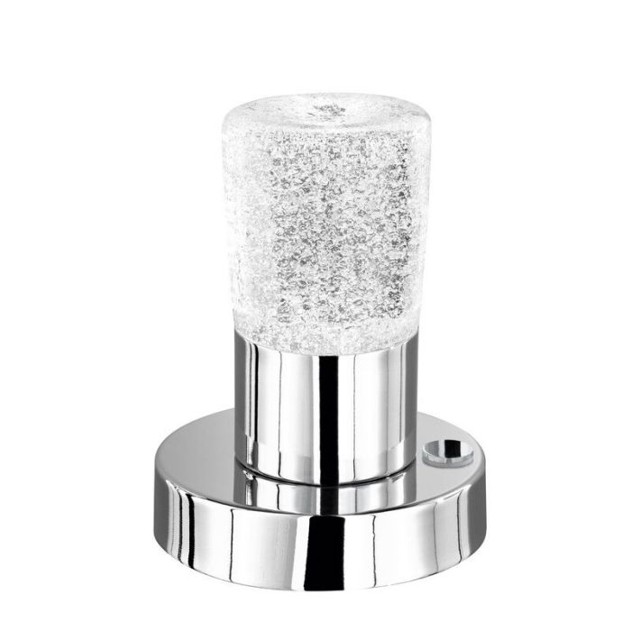 Krom bordslampa klassisk, Merle, 4,3W, 3000K LED, med brytare