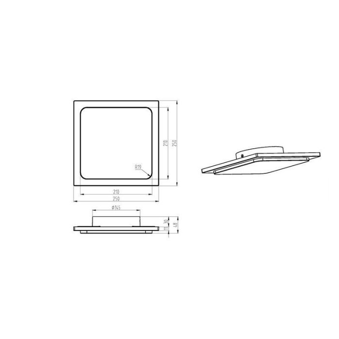 Antracit utelampa aluminium, Elonzo, 18W, 3000K LED, IP54