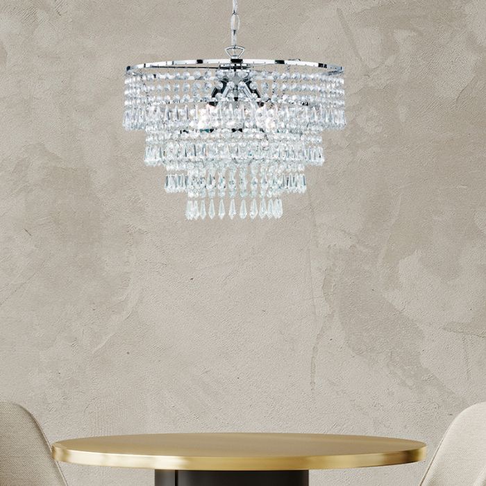 Krom fönsterlampa design, Allison