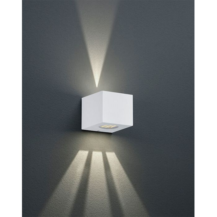 Vit utelampa design, Sandby, 2W, 3000K LED, IP44