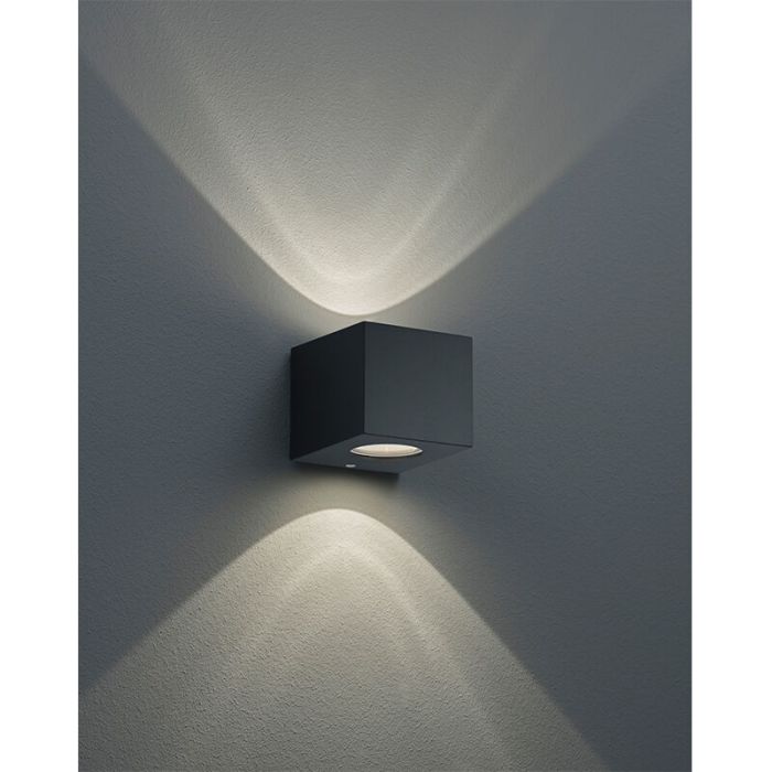 Svart utelampa design, Sandby, 2W, 3000K LED, IP44