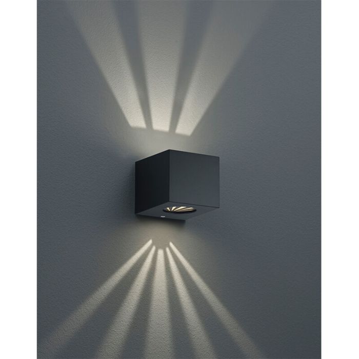 Svart utelampa design, Sandby, 2W, 3000K LED, IP44