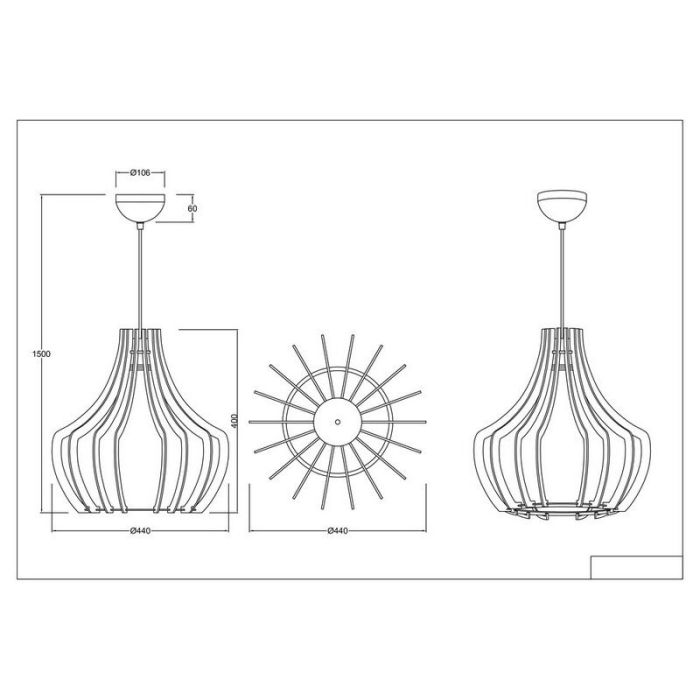 Rustik fönsterlampa trä, Valenthina