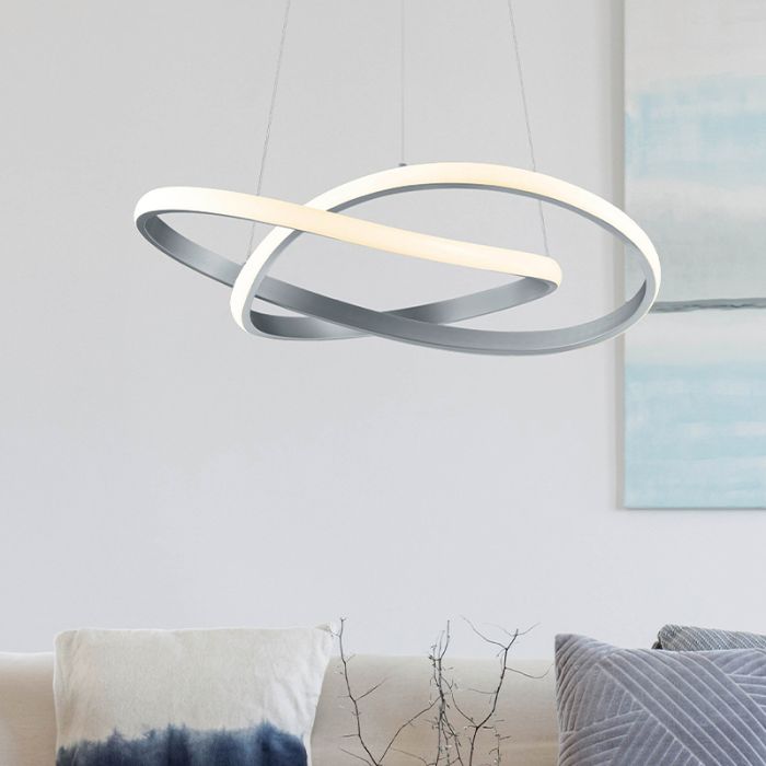 Nickel fönsterlampa modern, Aby, 27W, 3000K LED
