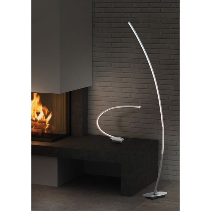 Svart golvlampa design, Vessla, 11W, 3000K LED, med brytare