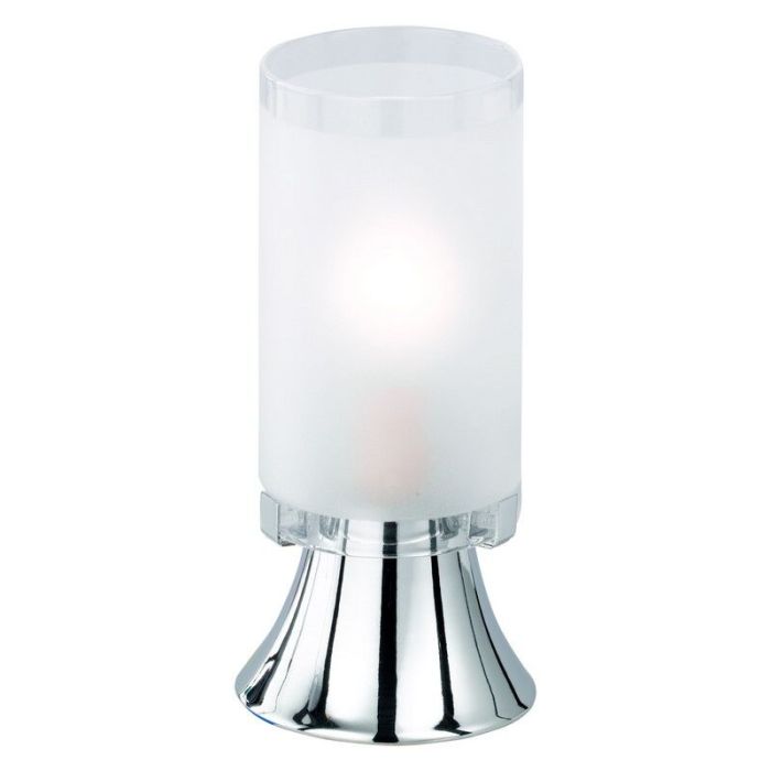 Krom bordslampa glas, Leanne, med brytare