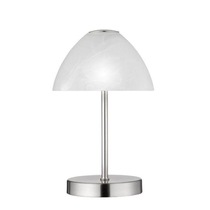 Nickel bordslampa modern, Aaron, 2,5W, 3000K LED, med brytare