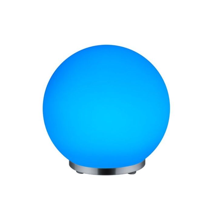 Krom bordslampa modern, Berkant, 5,5W, 3000K LED, met fjärrkontroll