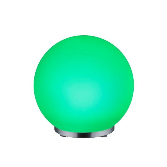 Krom bordslampa modern, Berkant, 5,5W, 3000K LED, met fjärrkontroll