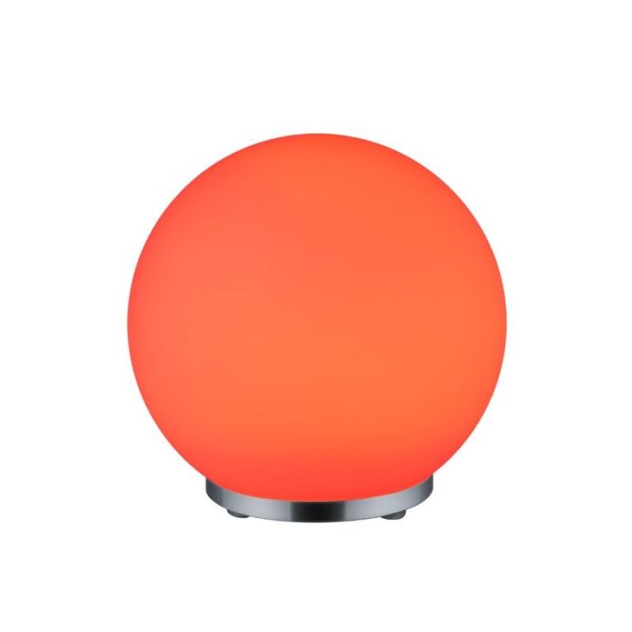 Krom bordslampa modern, Berkant, 5,5W, 3000K LED, met fjärrkontroll