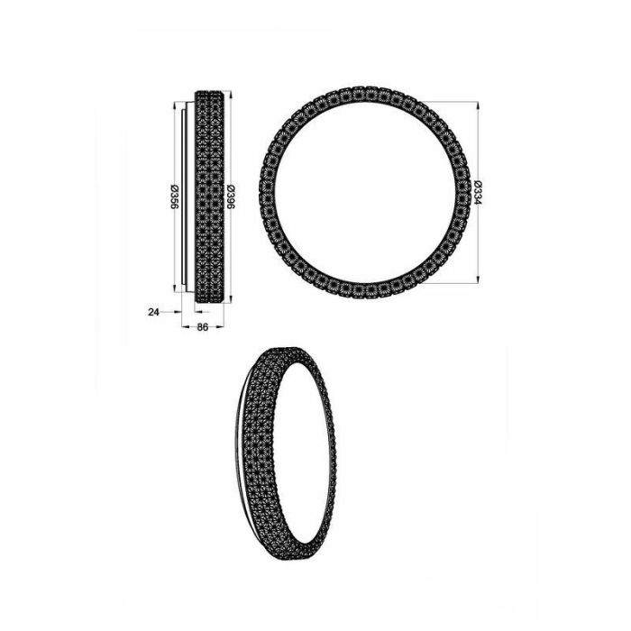 Vit plafond klassisk, Valentina, 21W, 3000K LED