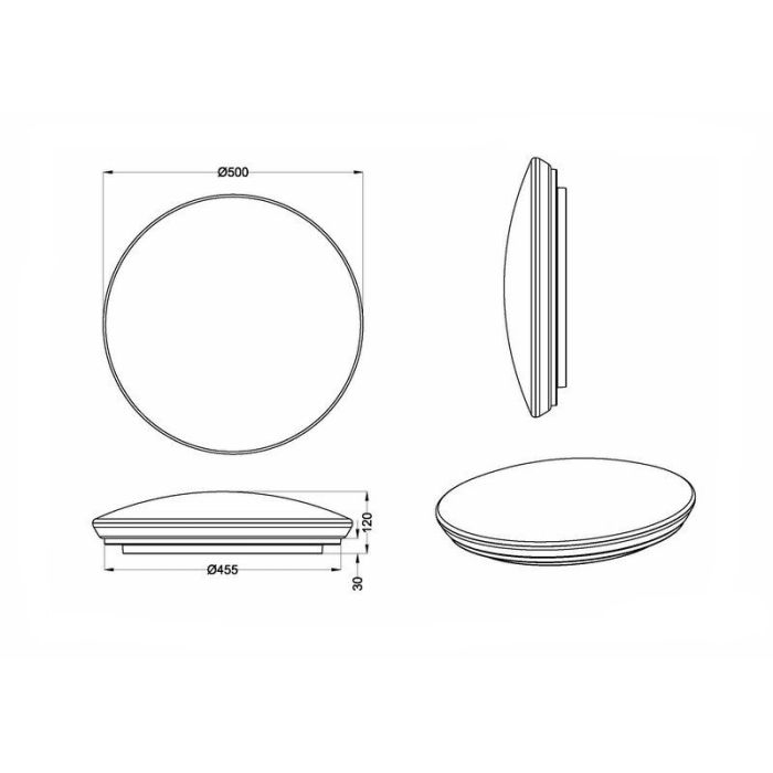 Vit plafond modern, Gimming, 21W, 4000K LED, IP44