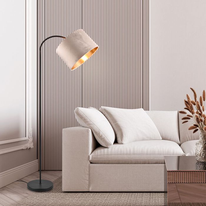Beige båglampa modern, Ercan
