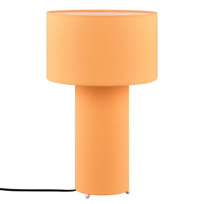Gul bordslampa tyg, Denilson, med brytare