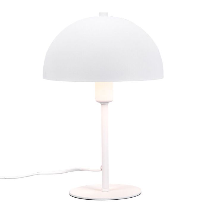 Vit bordslampa modern, Fransisca, med brytare