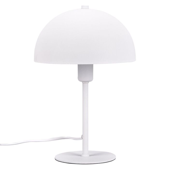 Vit bordslampa modern, Fransisca, med brytare