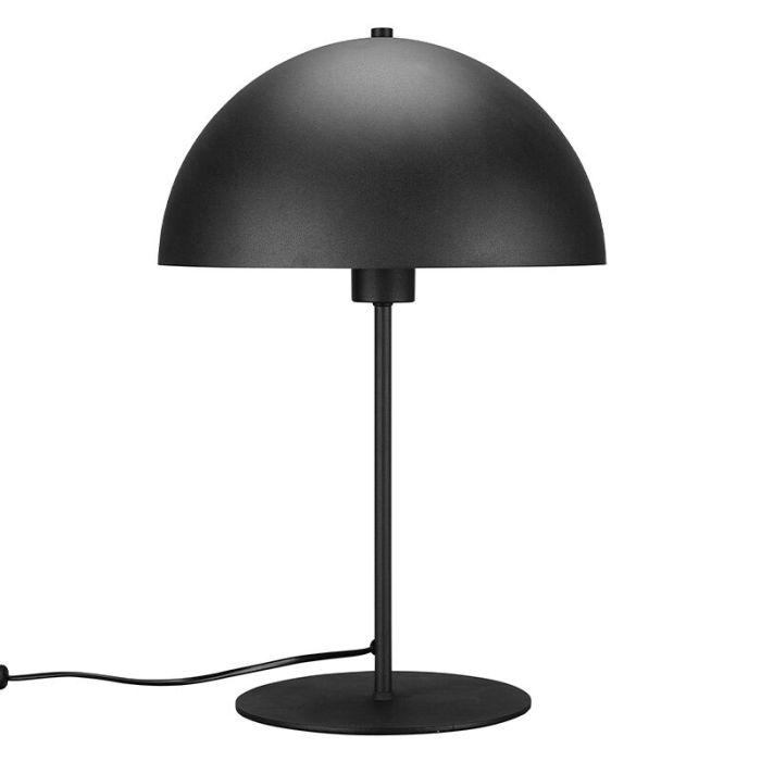 Svart bordslampa modern, Fransisca, med brytare