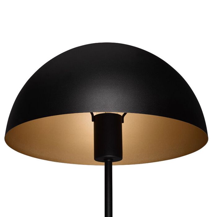 Svart bordslampa modern, Fransisca, med brytare