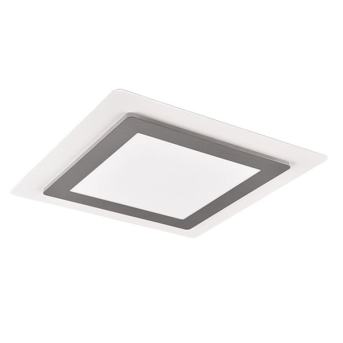 Nickel plafond modern, Frans, 46W, varm till kall vit justerbar LED, met fjärrkontroll