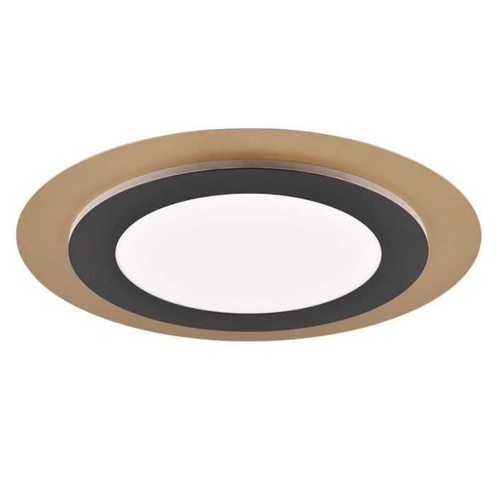 Svart plafond modern, Frans, 42W, varm till kall vit justerbar LED, met fjärrkontroll