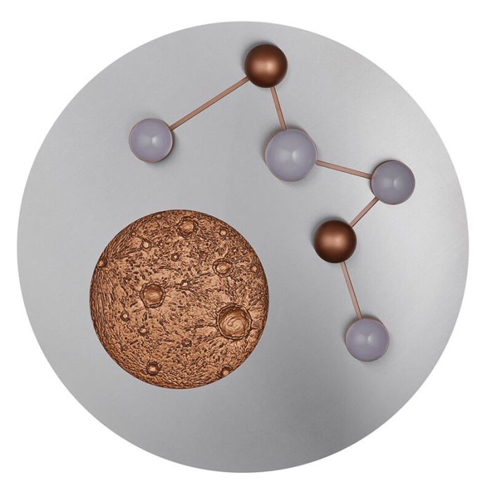 Silver plafond modern, Gilberto, 42W, varm till kall vit justerbar LED, 3 stegs dimmer
