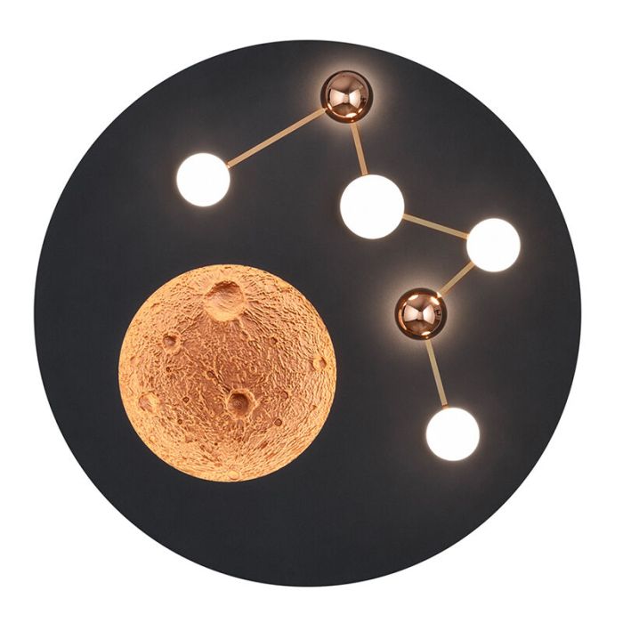 Svart plafond modern, Gilberto, 42W, varm till kall vit justerbar LED, 3 stegs dimmer
