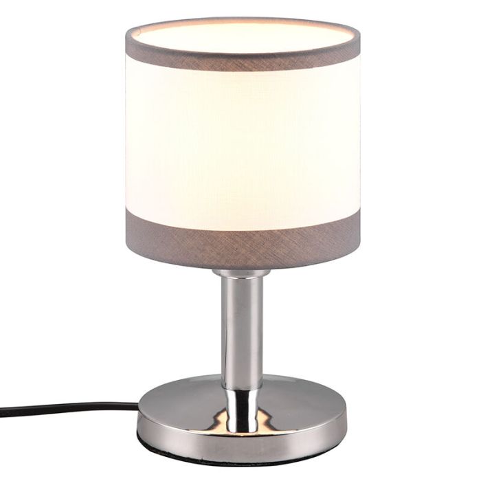 Vit bordslampa modern, Denley, med brytare