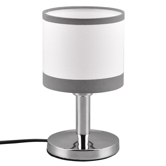 Vit bordslampa modern, Denley, med brytare