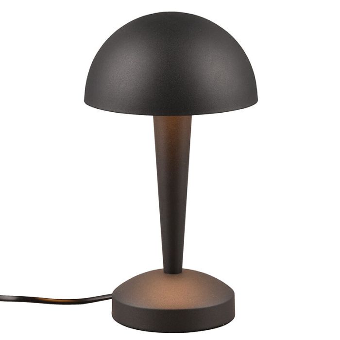 Svart bordslampa modern, Delila, med beröringsdimmer