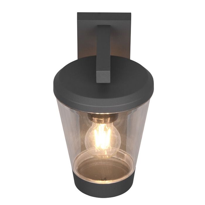 Antracit utelampa modern, Kerstin, IP44