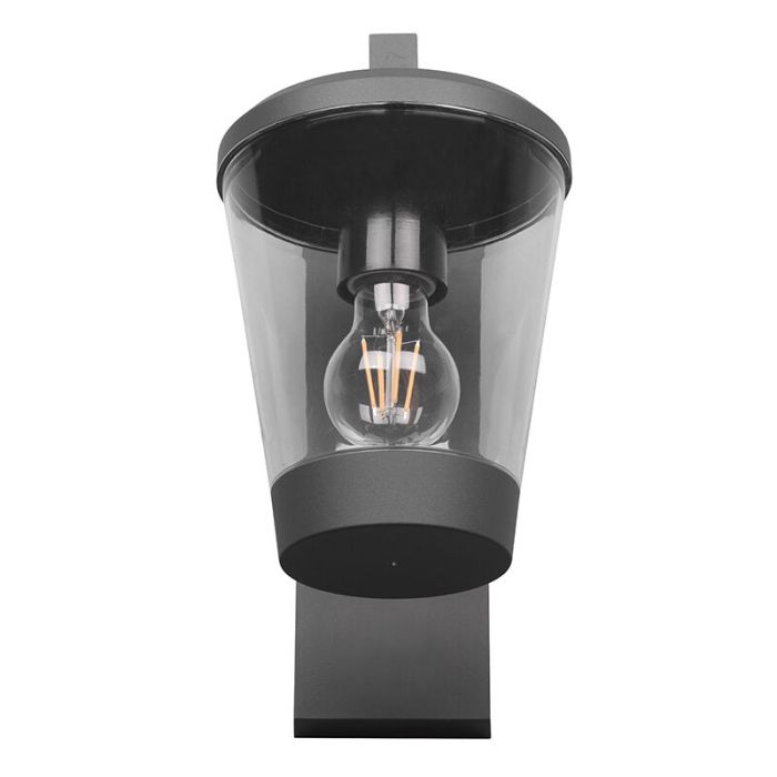 Antracit utelampa modern, Kerstin, IP44
