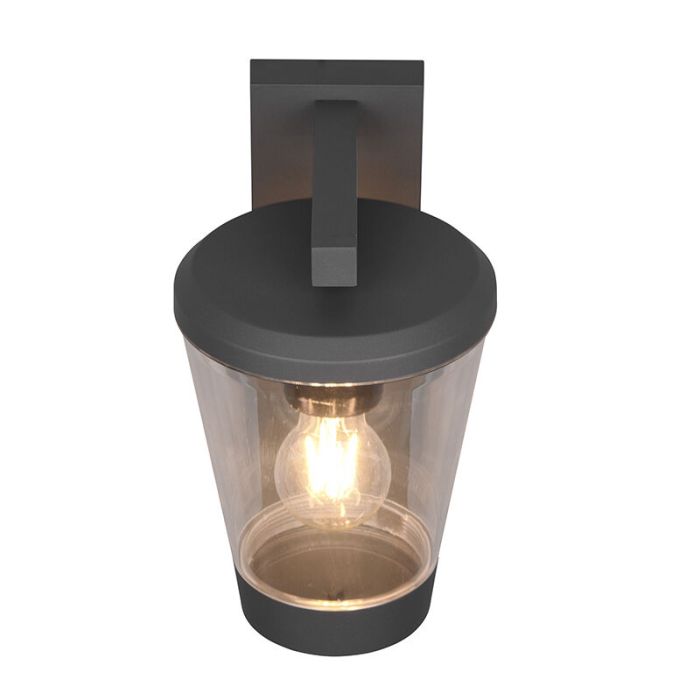 Antracit utomhus vägglampa med rörelsesensor modern, Kerstin, IP44