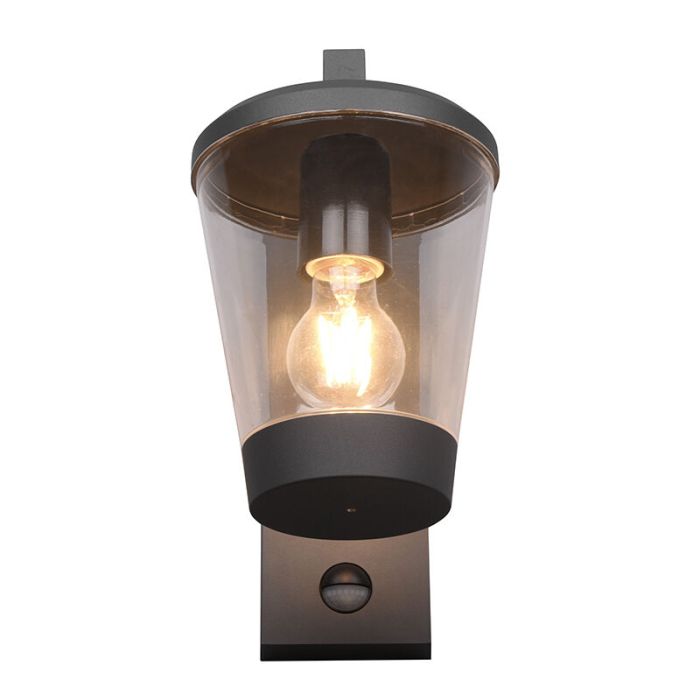 Antracit utomhus vägglampa med rörelsesensor modern, Kerstin, IP44