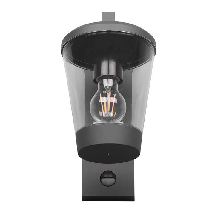 Antracit utomhus vägglampa med rörelsesensor modern, Kerstin, IP44