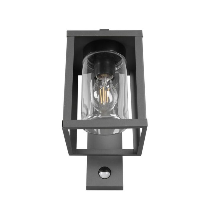 Antracit utomhus vägglampa med rörelsesensor modern, Reini, IP44