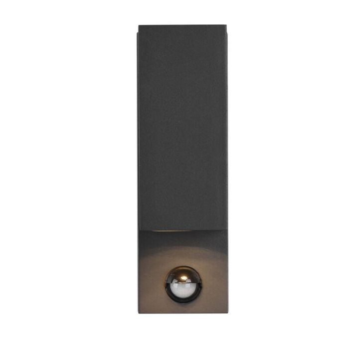 Antracit utomhus vägglampa med rörelsesensor modern, Laurien, IP44
