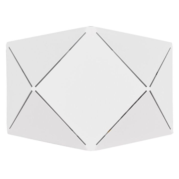 Vit vägglampa modern, Soloro, 6W, 3000K LED