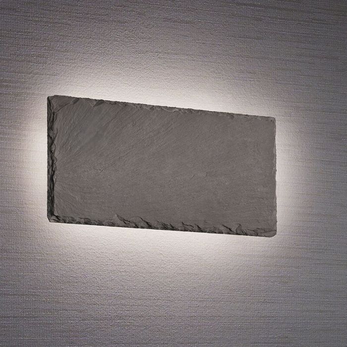 Svart vägglampa modern, Faisal, 9W, 3000K LED