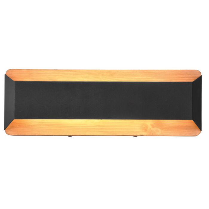 Svart up down vägglampa modern, Navajo, 13,5W, 3000K LED