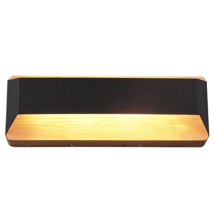 Svart up down vägglampa modern, Navajo, 13,5W, 3000K LED