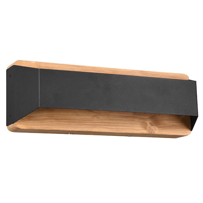 Svart up down vägglampa modern, Navajo, 13,5W, 3000K LED