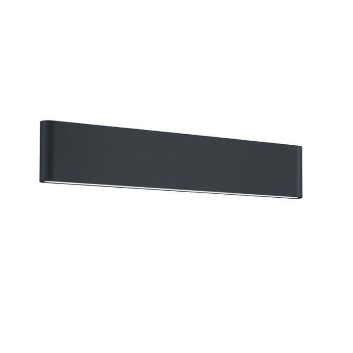 Antracit utelampa modern, Bridlington, 8W, 3000K LED, IP54