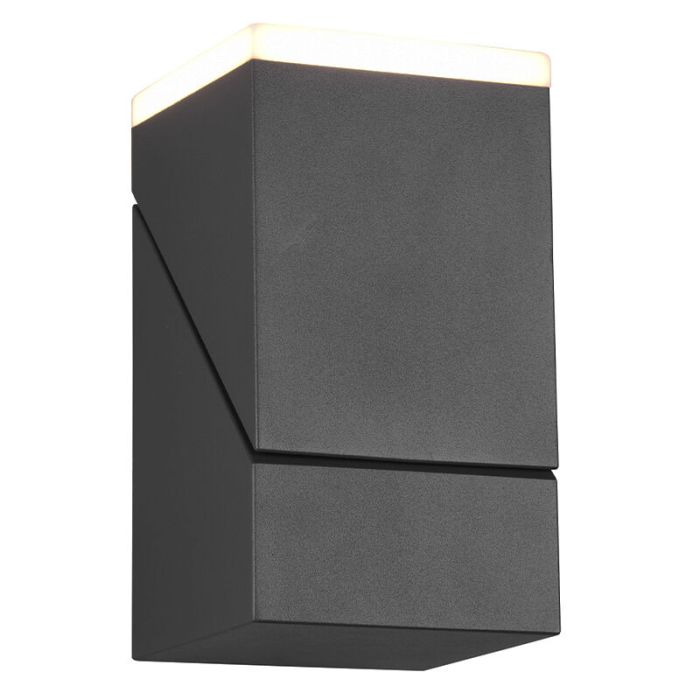 Antracit utelampa modern, Liron, 7W, 3000K LED, IP54