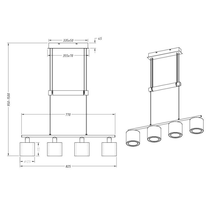 Antracit fönsterlampa modern, Mirle