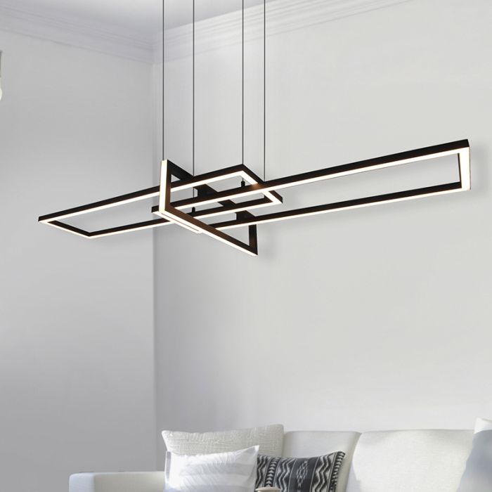 Svart fönsterlampa modern, Hatun, 34W, 3000K LED