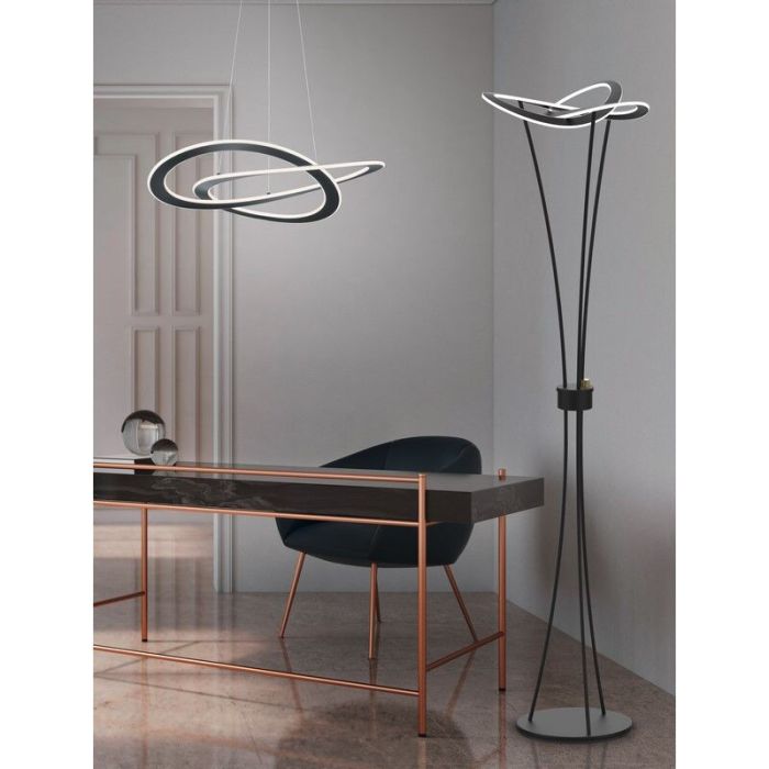 Antracit fönsterlampa modern, Jamilla, 52W, 3000K LED