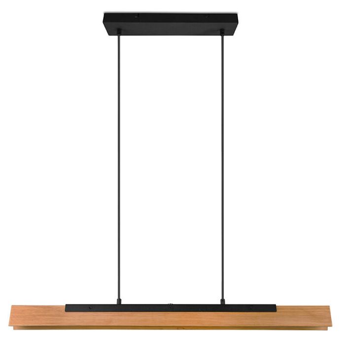 Trä fönsterlampa brun, Neville, 25W, 3000K LED, 3 stegs dimmer