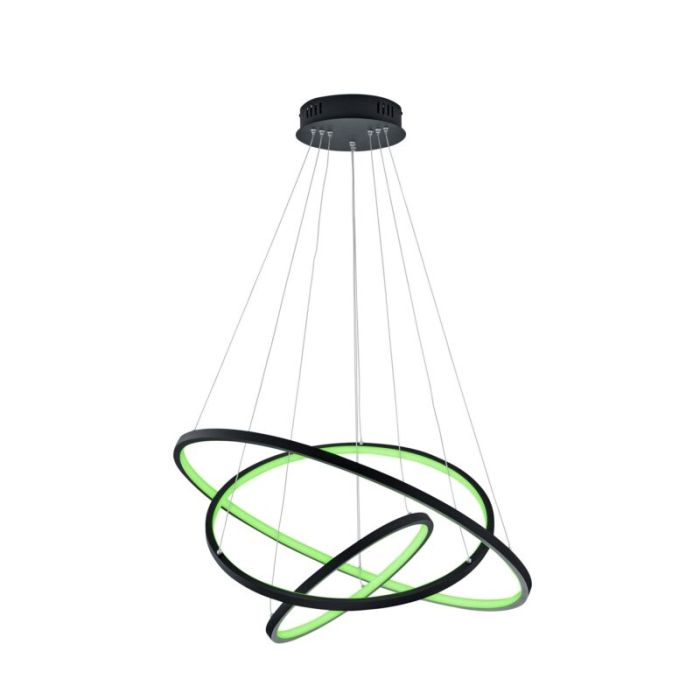 Antracit fönsterlampa modern, Harold, 80W, RGBW LED, met fjärrkontroll