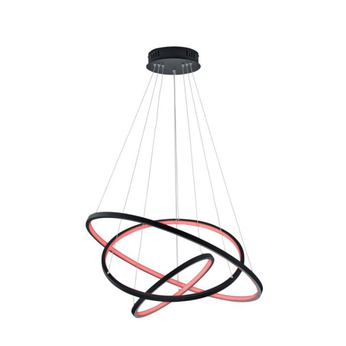 Antracit fönsterlampa modern, Harold, 80W, RGBW LED, met fjärrkontroll