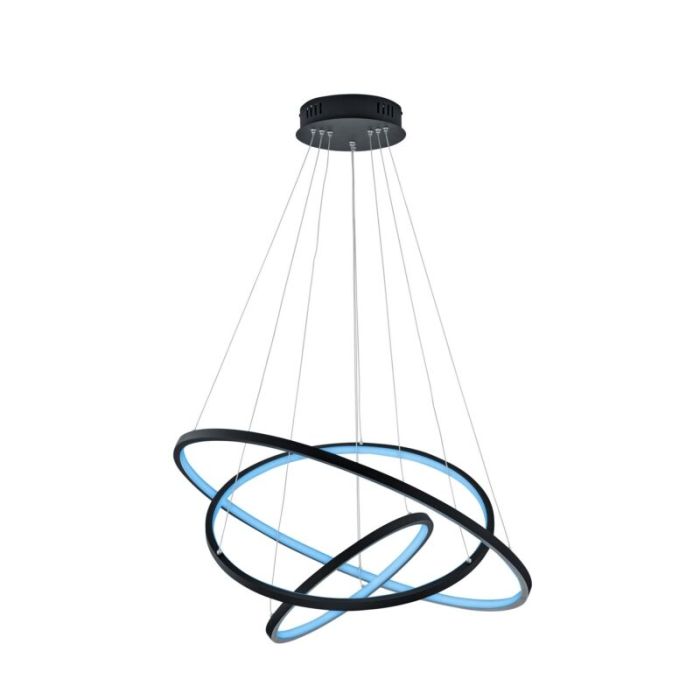 Antracit fönsterlampa modern, Harold, 80W, RGBW LED, met fjärrkontroll